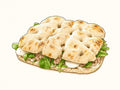 Focaccia Thon Mozza Roquette
