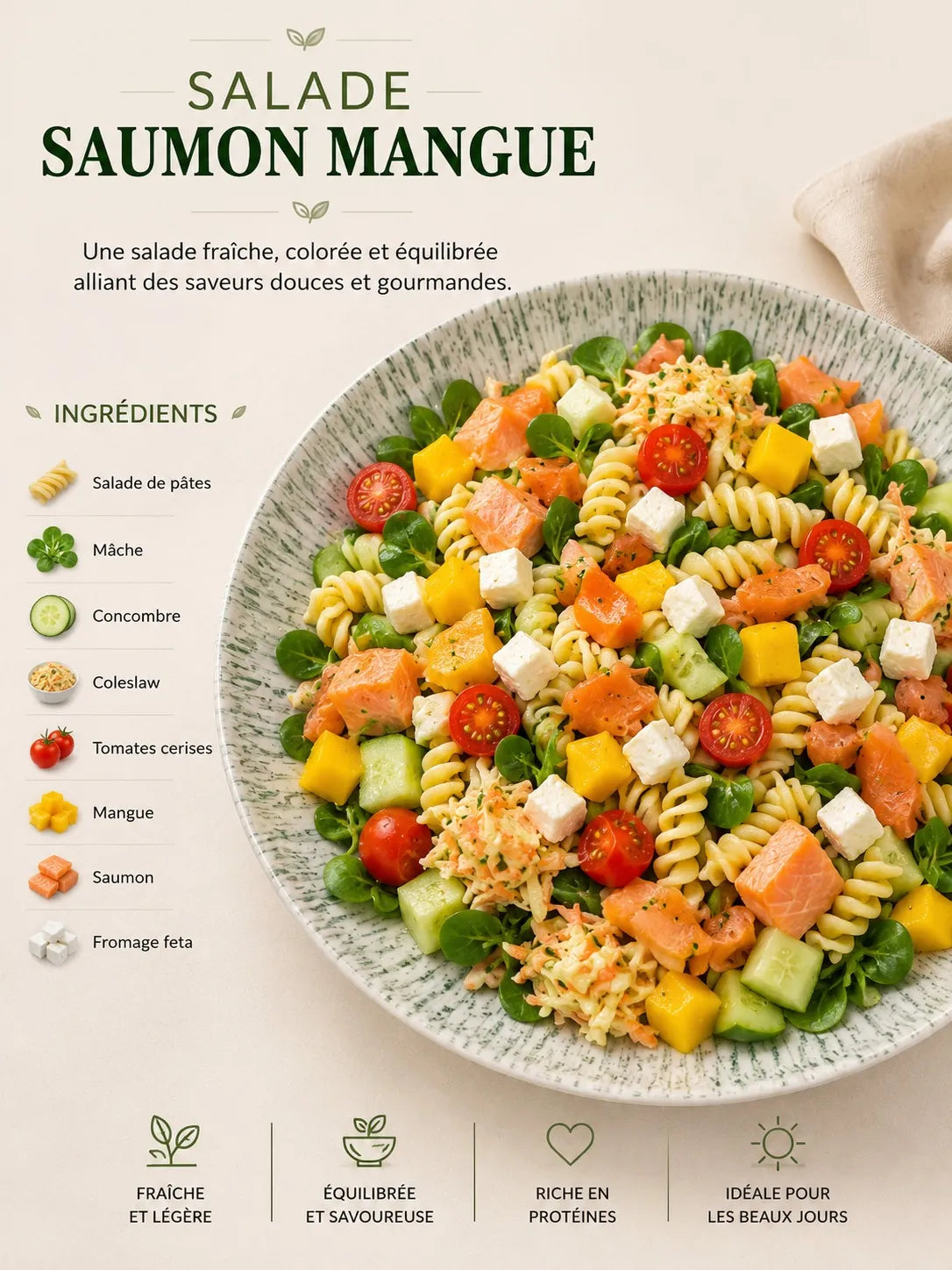 Salade Saumon Mangue